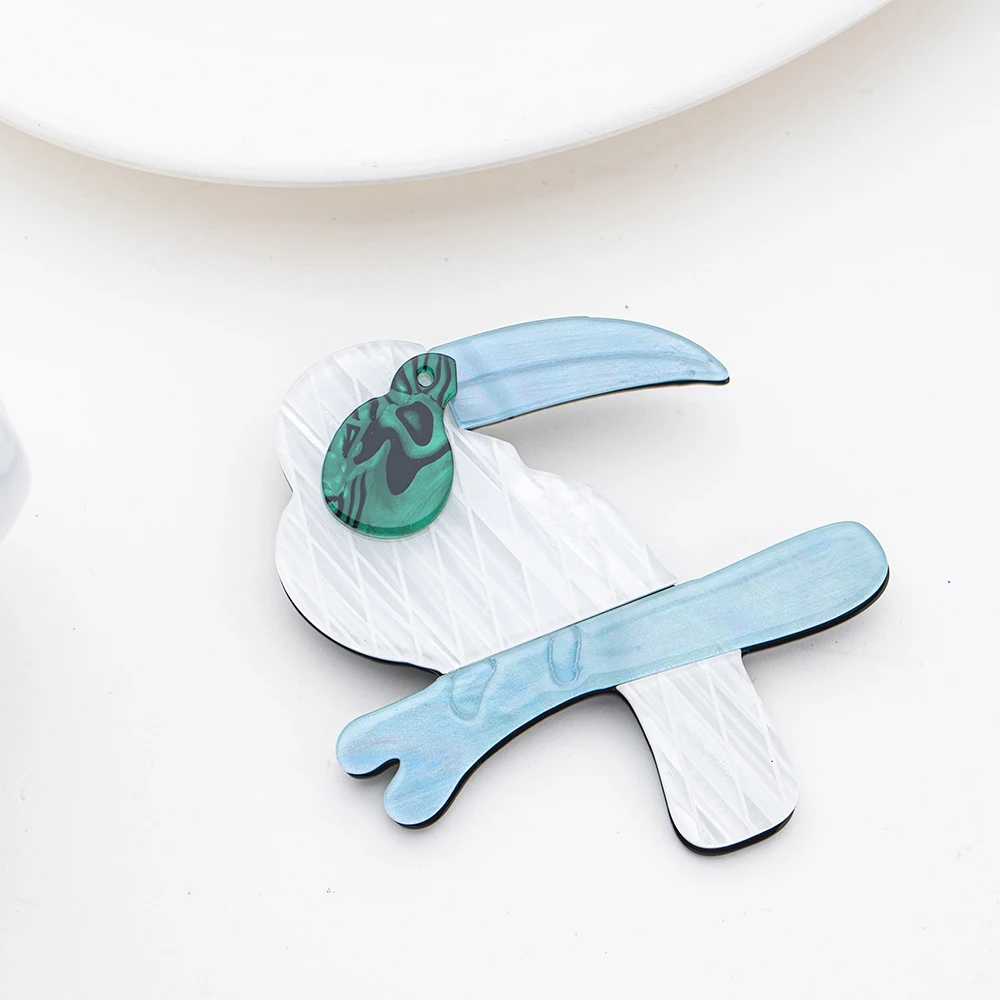 Милый акриловый значки в виде птиц и броши для женщин дети Летающие птицы