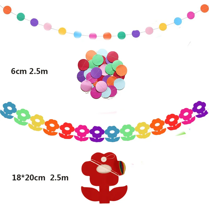 Разноцветные радужные украшения на день рождения набор бумажных вееров цветные