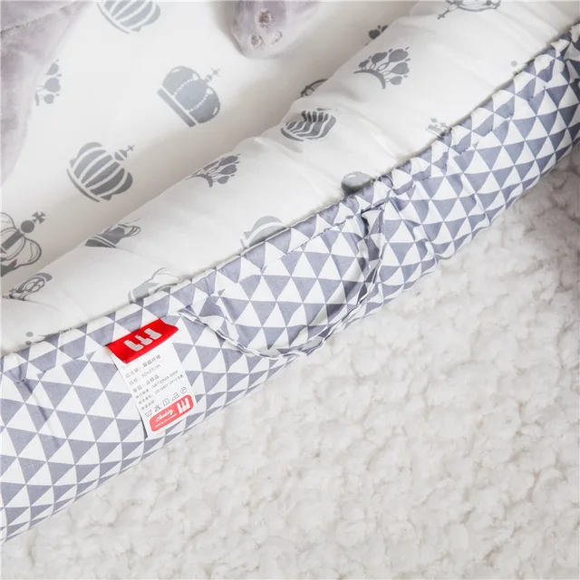 Babynest Newborn Baby Nest Bed Portable Crib Travel Bed Tissu Coton Baby Nestje Baby Lounge Bassinet Bumper with Pillow Cushion 4
