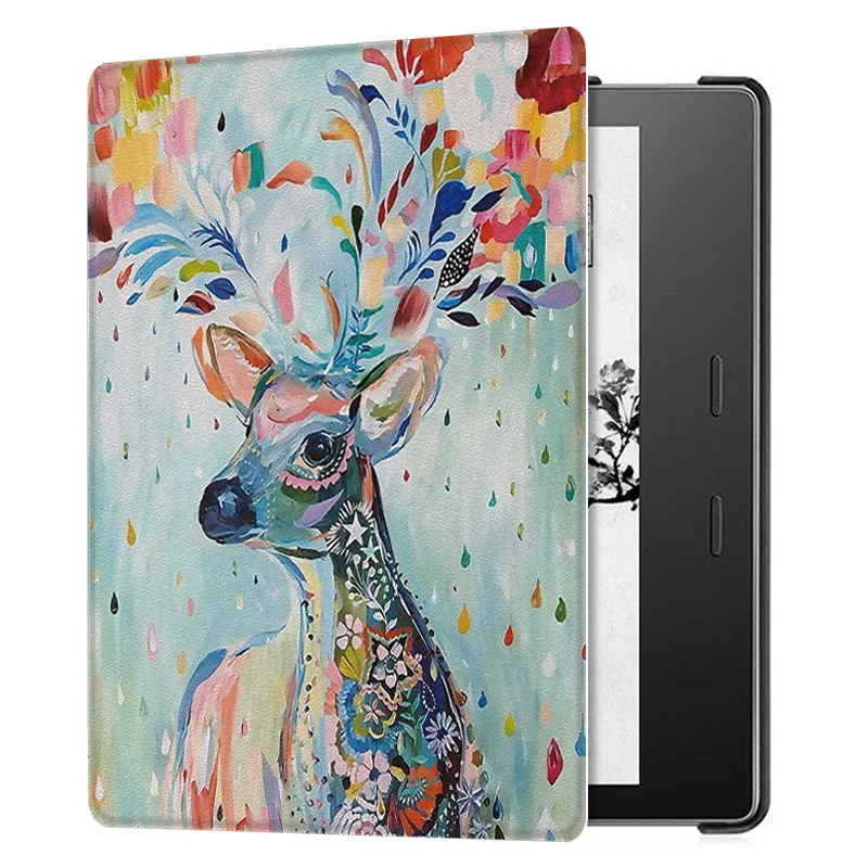 Чехол для Amazon All-new " Kindle Oasis e-Books(9th/10th Generation)-Ультра легкий смарт-чехол с функцией автоматического пробуждения/сна - Цвет: Christmas deer