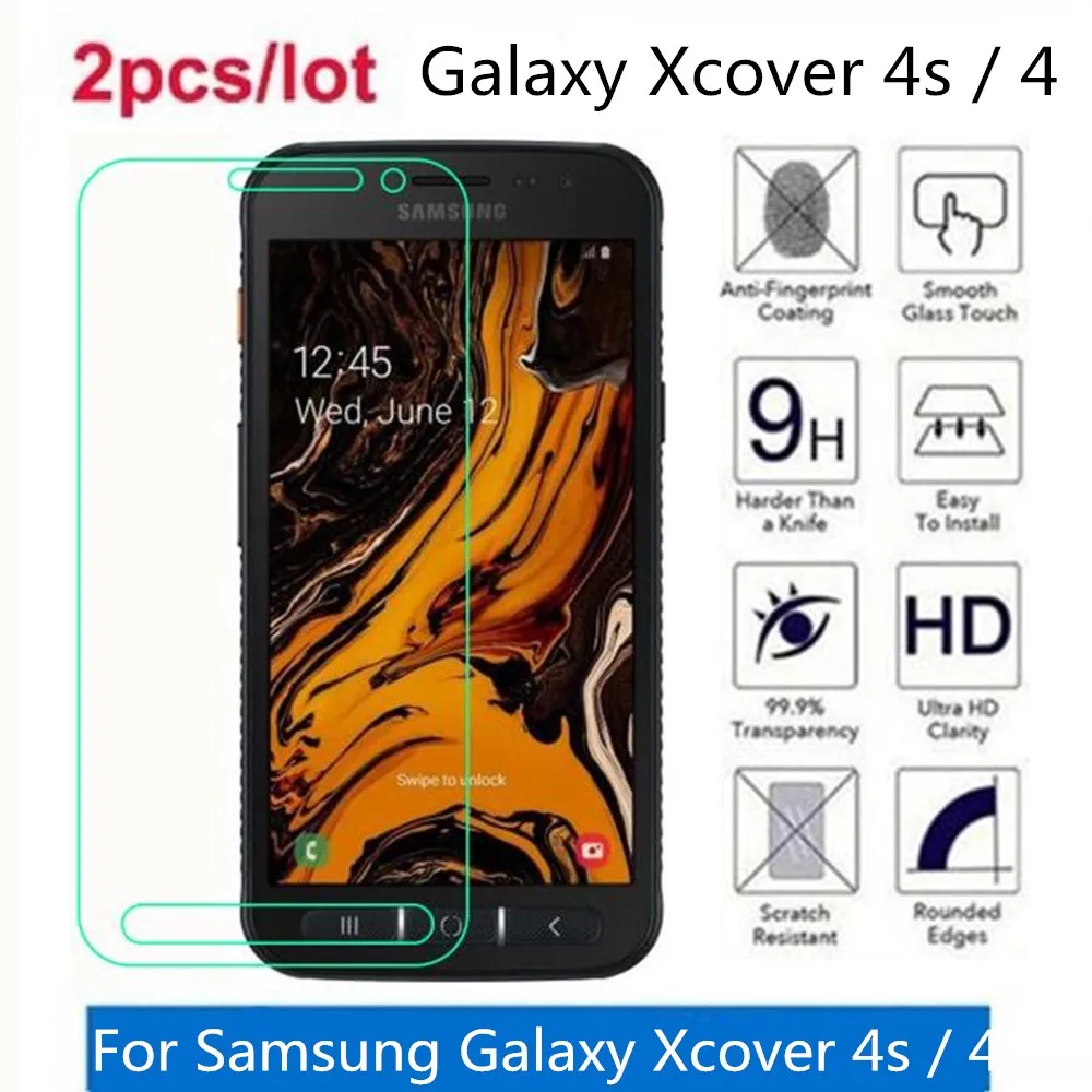 Закаленное стекло для Samsung Galaxy Xcover 4s 9H 2.5D Premium Защитная пленка экрана на 4 защитная