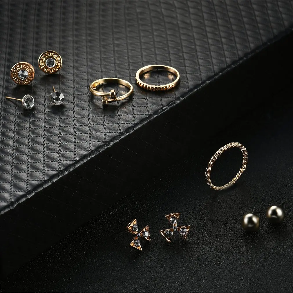 6 шт./компл. популярные серьги кольцо элегантные украшения жемчужные подарок для