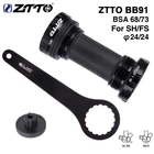 ZTTO Нижний Кронштейн BB91 герметичный подшипник винтового типа 6873 мм велосипед ось горного велосипеда шоссейный велосипед Нижний Кронштейн водонепроницаемый ЧПУ сплав BB