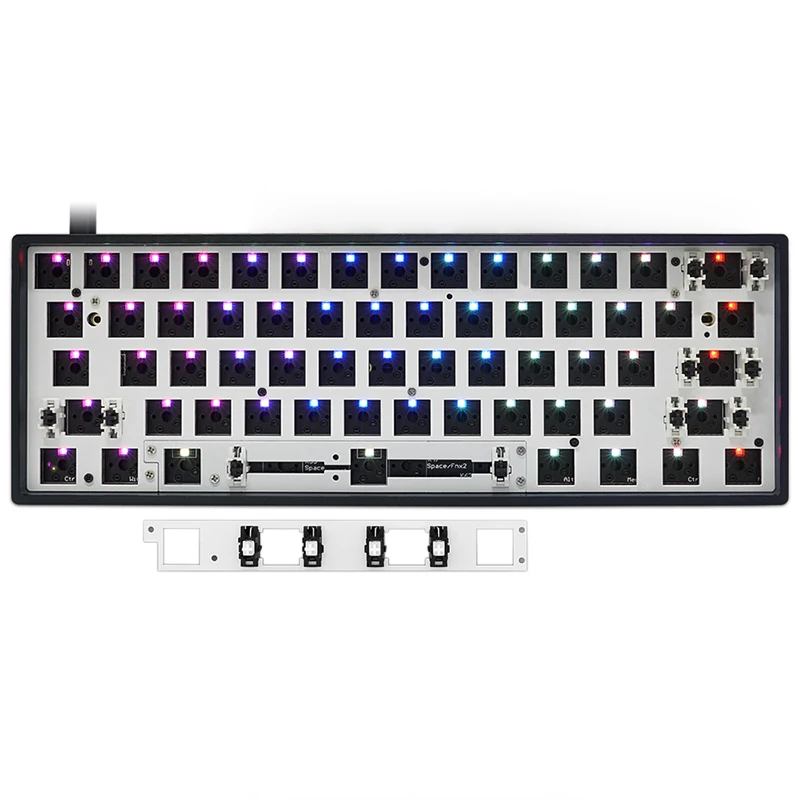 Клавиатура Механическая Проводная программируемая GK61X GK61XS RGB Hot Swap с Bluetooth и переключателями Cherry MX