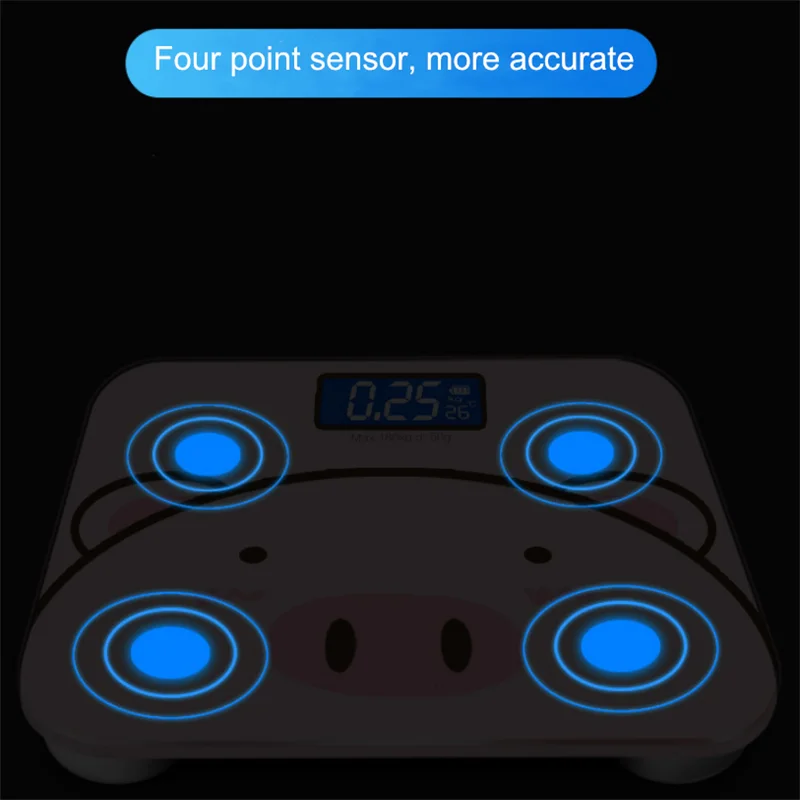 Мультяшные весы для ванной комнаты цифровые с ЖК дисплеем напольные электронные