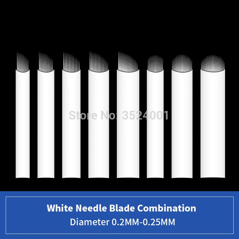 U образная игла для перманентного макияжа бровей 10 шт./компл. микроблейдинга 0 2/0 25