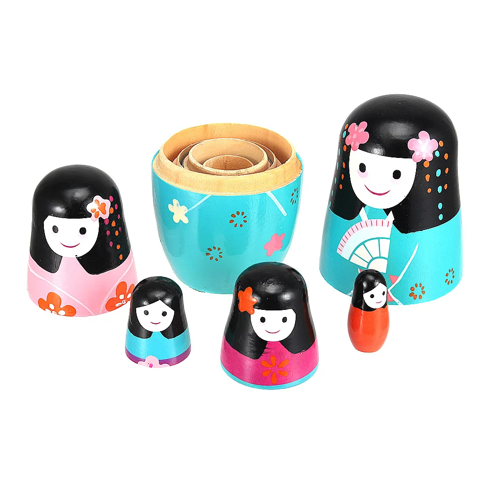 5 шт./компл. деревянная Русская Матрешка куклы для девочек/клоун глазурь игрушки