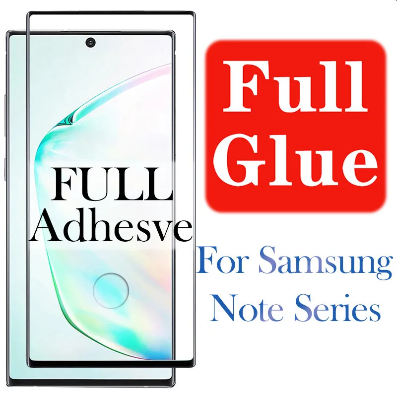 Полностью клеящееся стекло для samsung Galaxy Note 8 9 10 Plus защитная пленка экрана Note8 Note9