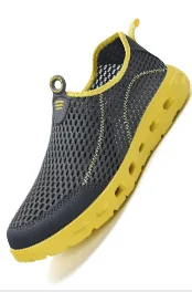 Мужские сетчатые слипоны серые повседневные туфли на толстой подошве