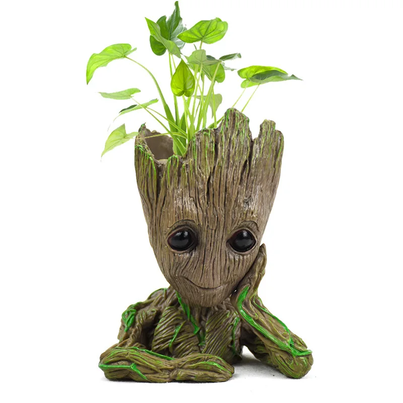 

Flower Pot Baby Groot Home Decoration Planter Action Figures Tree Man Model Decorative Flowers With Water Imitation Street Pots