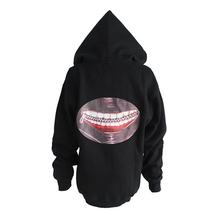 Аниме Токийский Гуль косплей костюмы Kaneki Ken костюм Черная Толстовка Хэллоуин