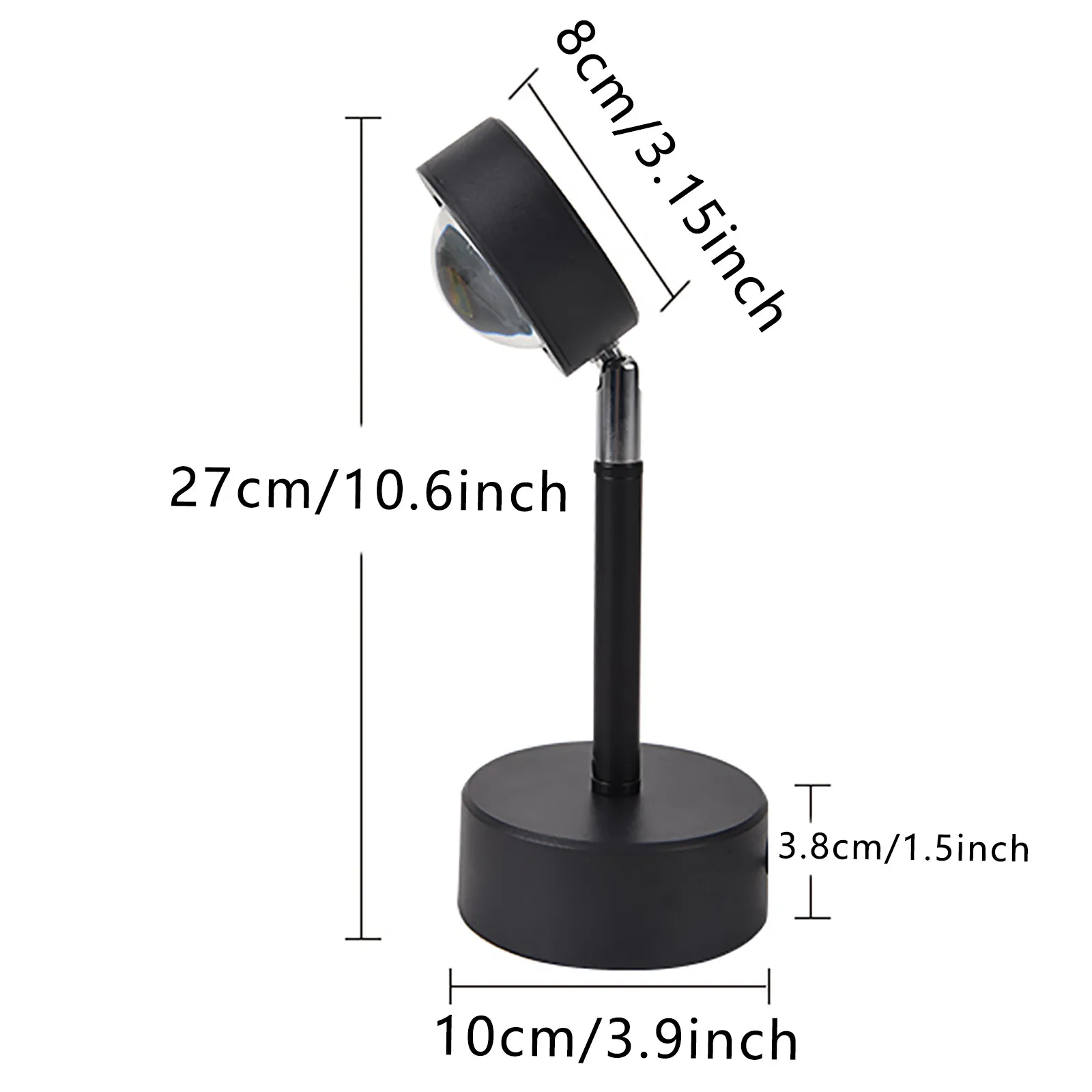 

180 Degree Rotation Rainbow Projection Lamp For Home Party Living Room Bedroom Sunset Projector Lamp Rainbow Atmosphere Lamp