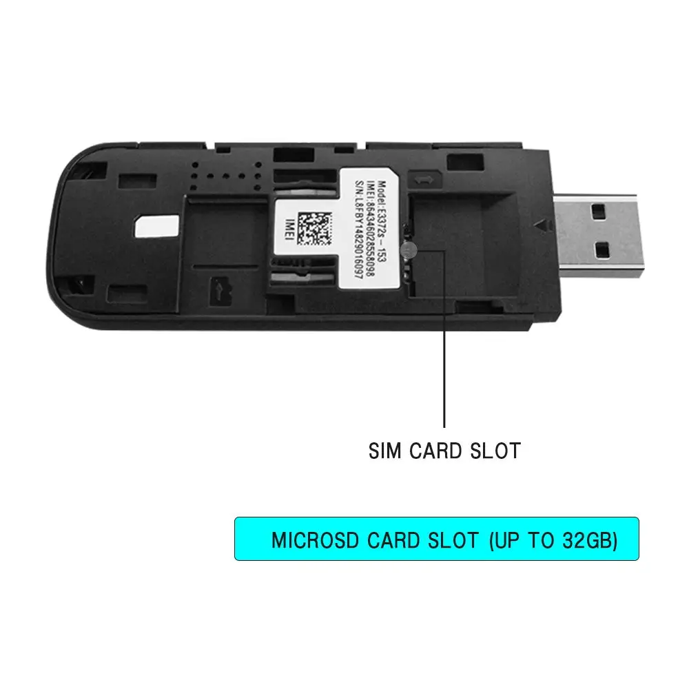 

Беспроводной модем Huawei 4G USB E3372s-153 LTE FDD800/900/1800/2100/2600 МГц Cat4 150 Мбит/с