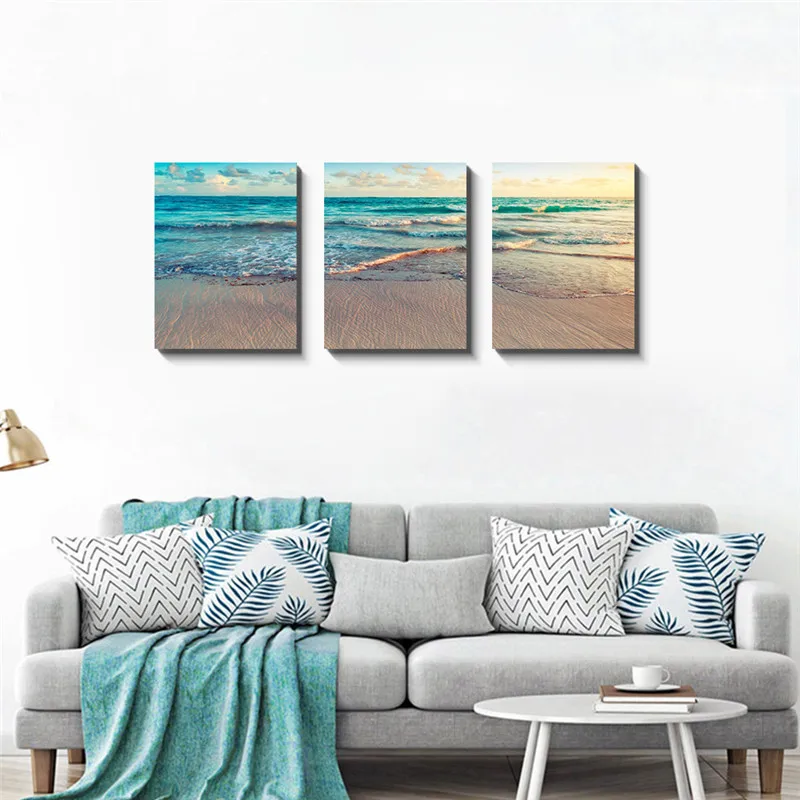Пляж в Пунта-Канаде настенное искусство печать на холсте пейзаж синий океан