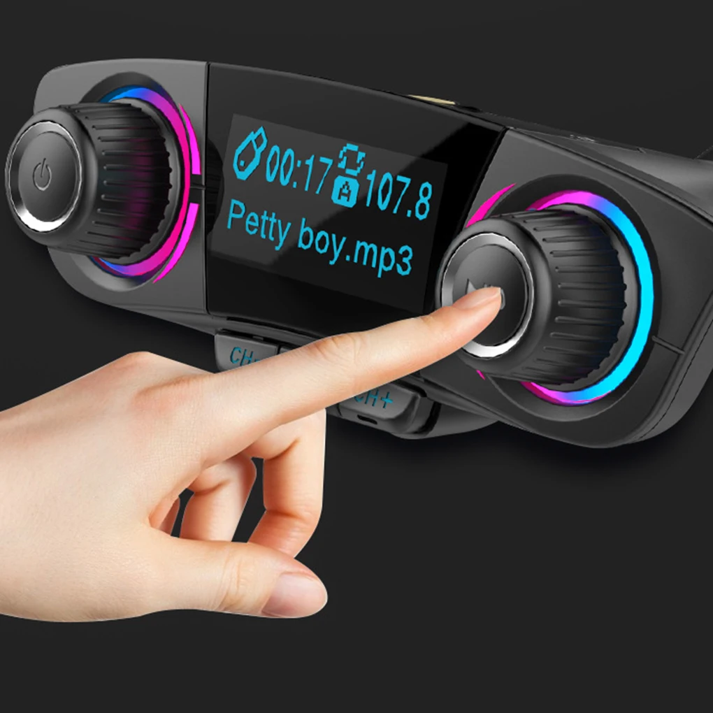 Автомобильный беспроводной MP3-плеер Bluetooth FM-передатчик поддержка звонков TF