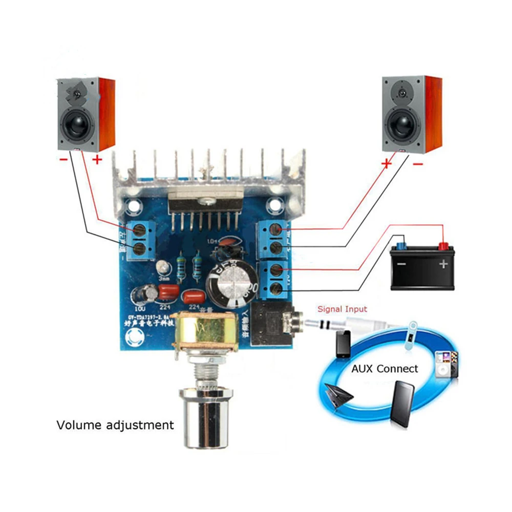 TDA7297 Version B Amplifier Board DC 9-15V 15W*2 Digital Audio Power Module Stereo Dual Channel 15W + Amplificador | Электроника