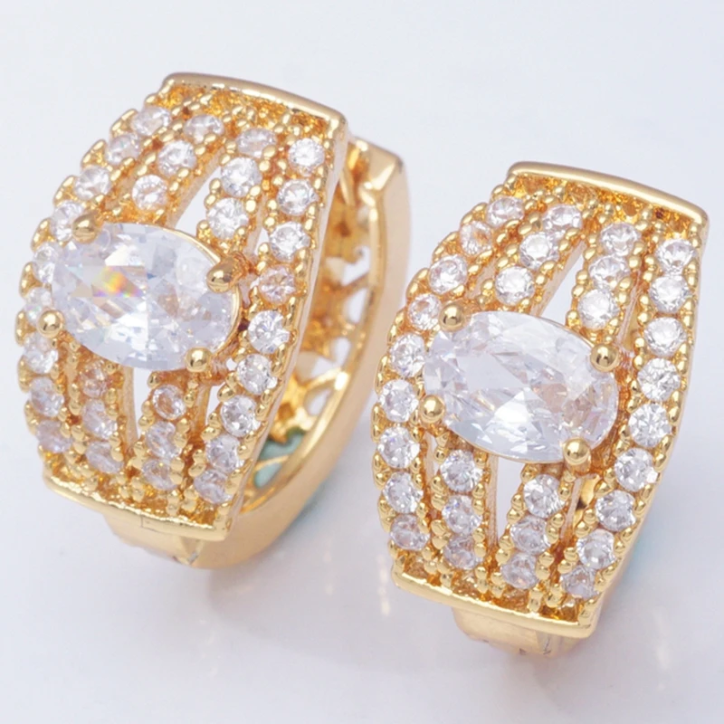 Серьги кольца женские с кристаллами и цирконом|Серьги-кольца| |