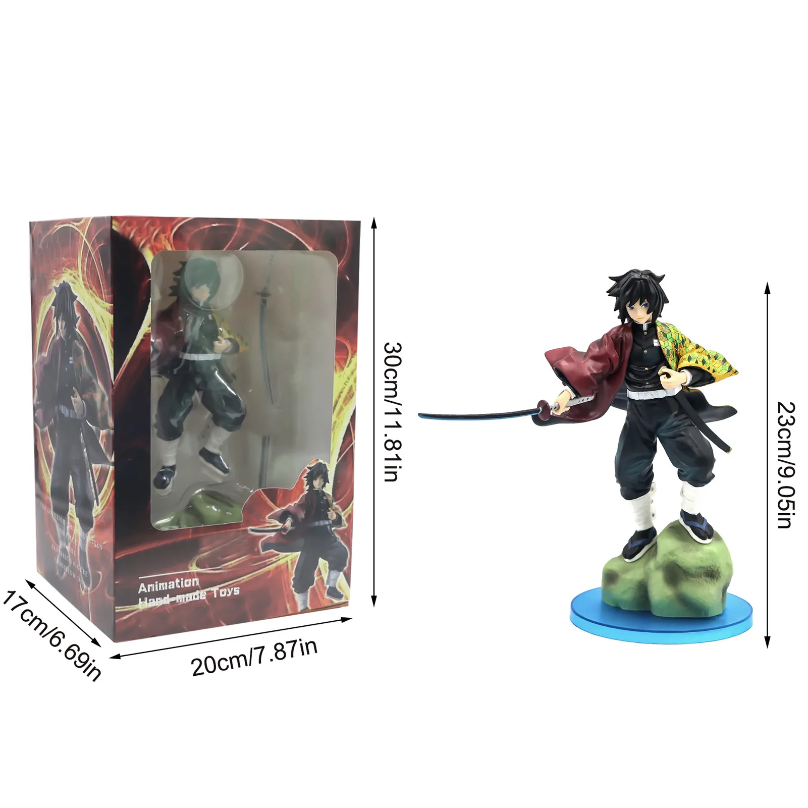 

Tomioka Giyuu Anime Figure Realistic Statue Home Decoration Japanese Anime Character Desktop Figure Statue Gift For Anime Lovers