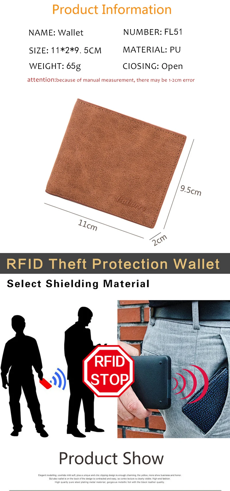 Rfid короткий Мужской кошелек из искусственной кожи, Противоугонный, кредитный держатель для карт, сумка для мужчин, на застежке, кошелек для монет для мужчин, новинка, высокое качество, на каждый день
