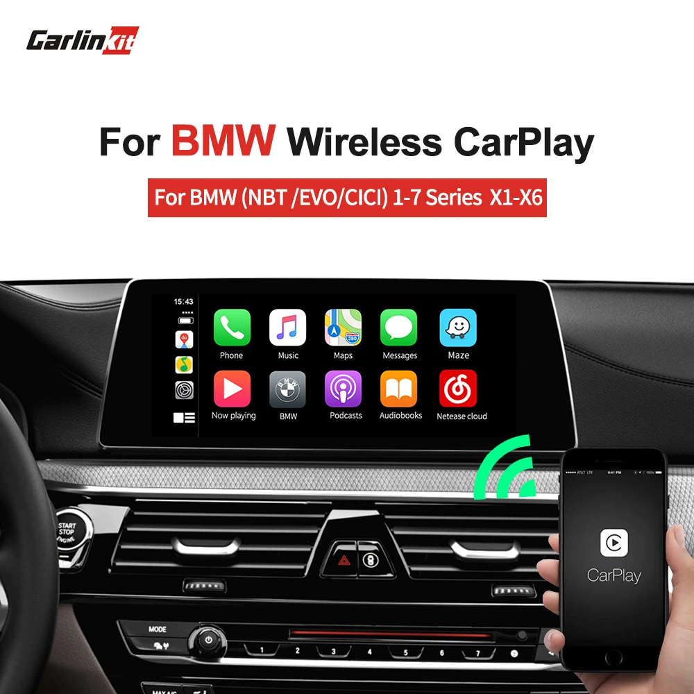 Loadkey & Carlinkit Decoder Carplay Wirless Android Auto for BMW All Series X1-X6 MINI Cooper NBT CIC EVO System Smart Box Kit