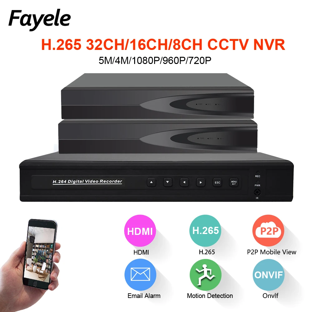 Видеорегистратор видеонаблюдения 16 каналов 25 5 МП 4K 32 канала NVR HD IP 1080P 1.2U Hi3535 Hi3536C 3G