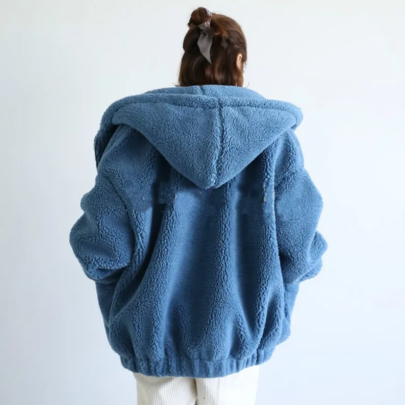 Шикарные пушистые флисовые толстовки с капюшоном-бомбардировщиком из