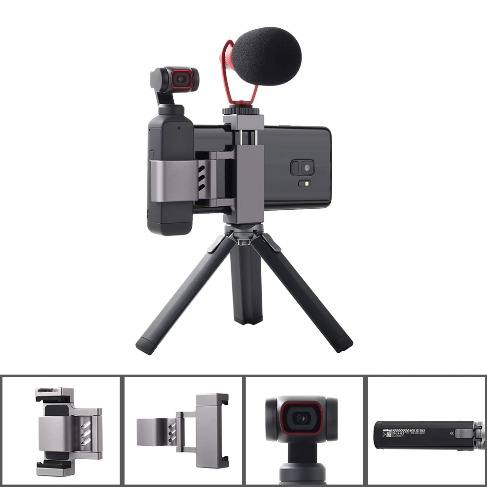 

Foldable Phone Mount Holder Vlog Clip Camera Extension Bracket for DJI OSMO POCKET 2 Gimbal Camera Accessories