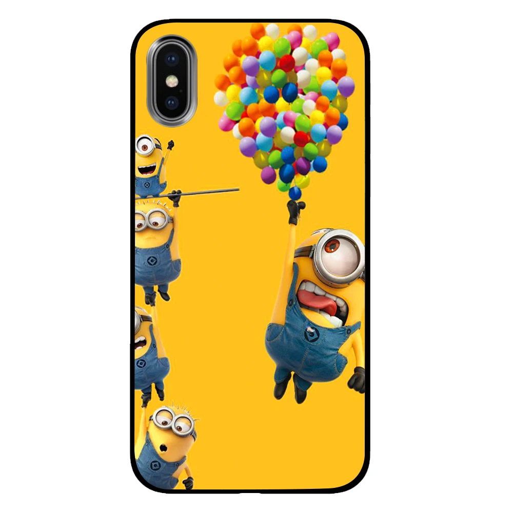 9 С милыми миньонами из мультфильма черные чехлы для телефонов iPhone 5 5S SE 6 6s 7 8 Plus X XS Max XR задняя крышка - Цвет: 9