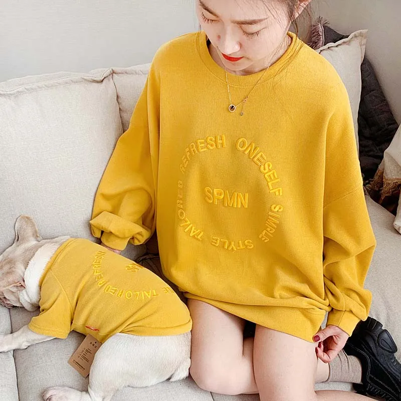Yellow Новинка, одежда для домашних животных, однотонный костюм для собак, модная одежда для кошек, курта для собак, зимняя одежда для собак, толстовка с капюшоном для собак, Ropa Perro - Цвет: Yellow