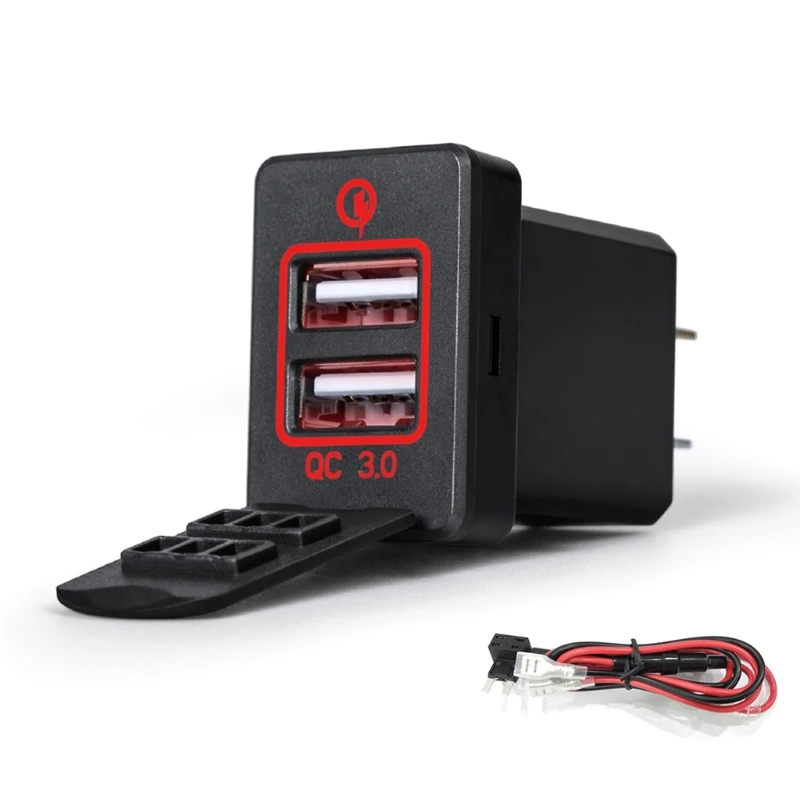 Автомобильное зарядное устройство Quick Charge 3 0 с двумя USB портами для TOYOTA Camry Corolla RAV4