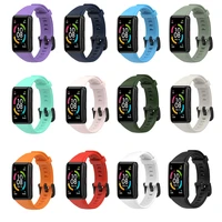replacement sport silicone wrist strap adjustable watchbands for huawei honor band 6 smart watch