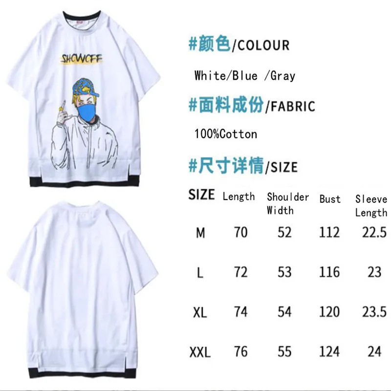 

HLM T-shirt Women 2021 High Quality Loose Harajuku Printing Stitching Oversized T-shirts Summer Cotton Casual Tops Plus Size