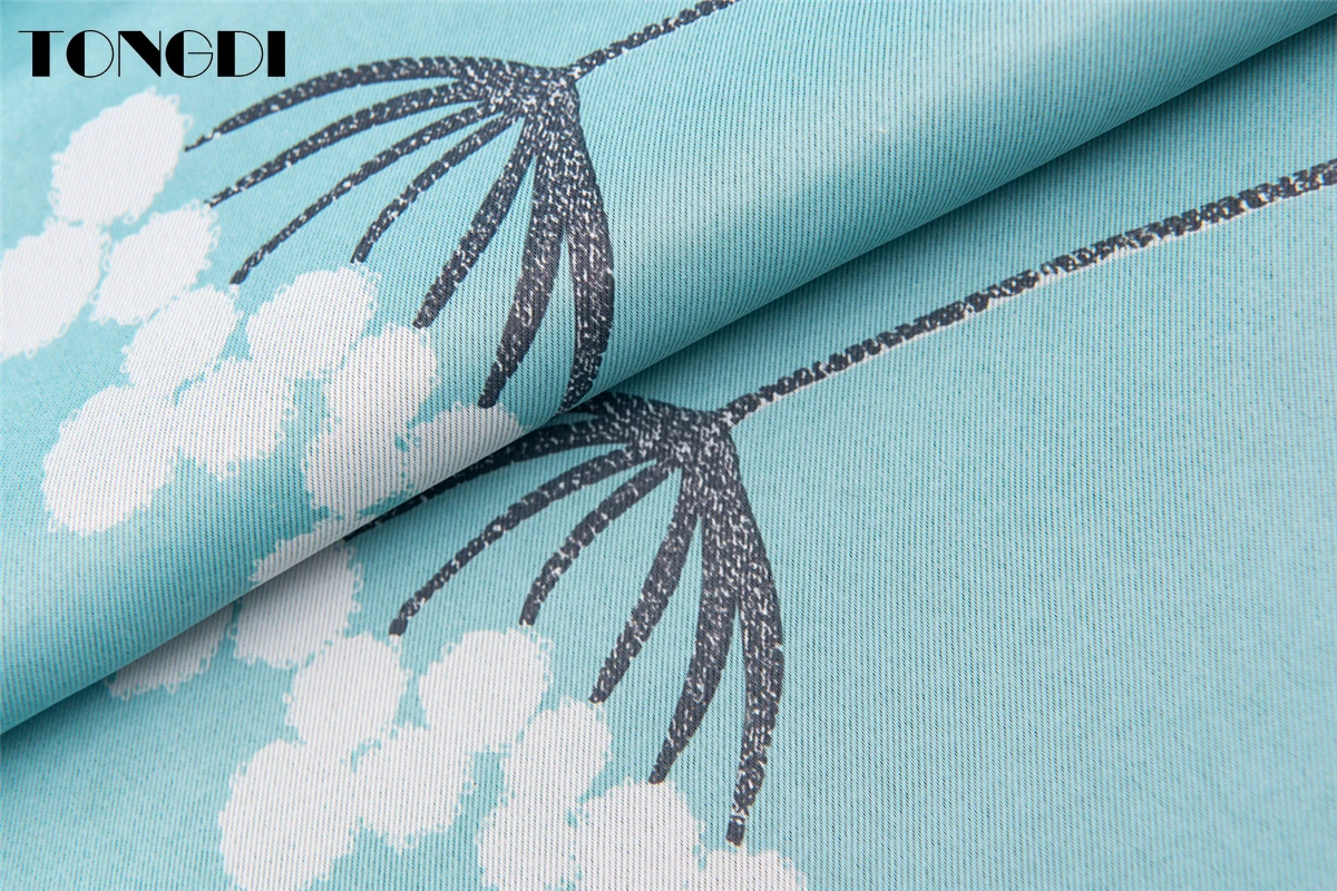 TONGDI Blackout Curtains Elegance Floral Printing High-grade Decoration For Home Hotel Christmas Party Bedroom Living Room | Дом и сад