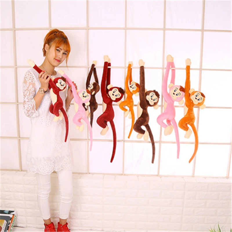 

Cute Long-Armed Monkey Plush Toy Soft Hanging Monkey Pillow Lovely Sofa Decoration Creative Cartoon Toy for Kids Birthday Gifts