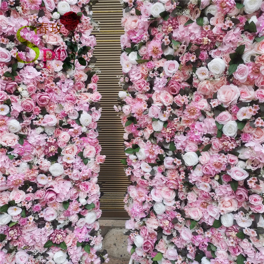 Лидер продаж рулонная ткань для задней панели ярко-розовая шелковая Цветочная