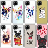 cute brindle frenchie puppy case for samsung galaxy a12 a02s a22 a32 a52 a72 a71 a51 a41 a31 a21 a11 a50 a70 a10s a20s cover