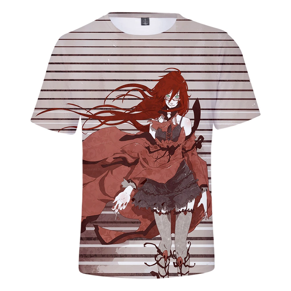 

2021 Black Butler 3D Print T-Shirt Anime Harajuku Streetwear Men Women Fashion O-Neck Short Sleeve T Shirt Oversized Tees Tops