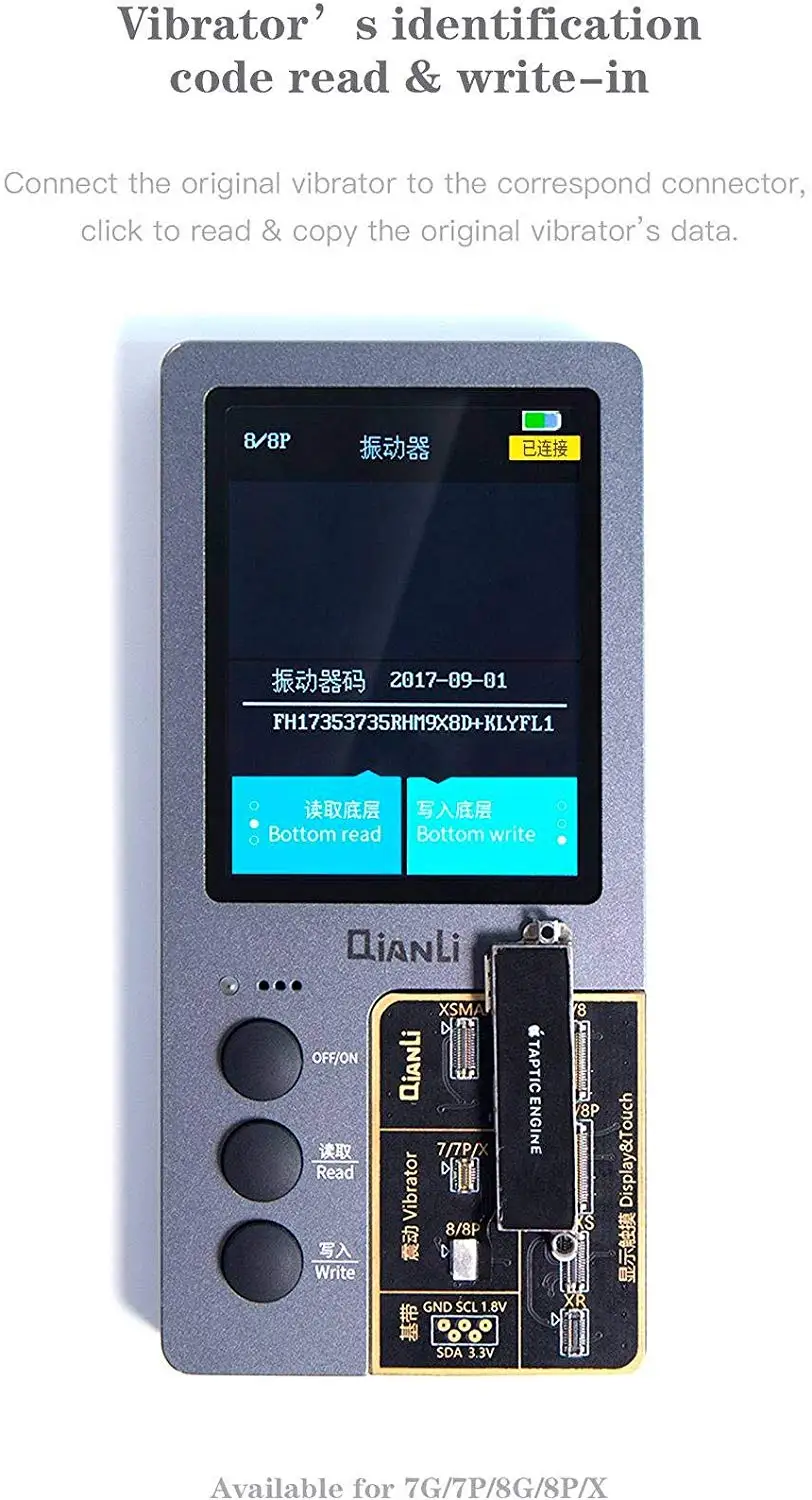Qianli iCopy Plus LCD Screen Original Color Repair Programmer for iPhone XR XSMAX XS 8P 8 7P 7 Vibration/Touch |
