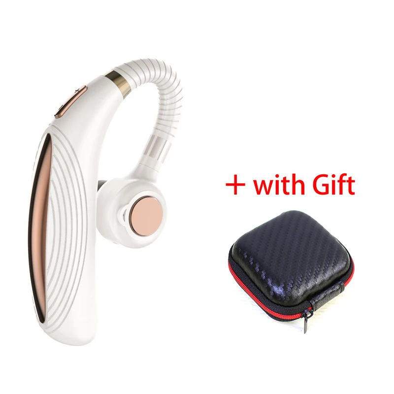 White box Bluetooth наушники беспроводные наушники гарнитура с HD музыкой handsfree 45 часов рабочего времени для телефона - Цвет: White box