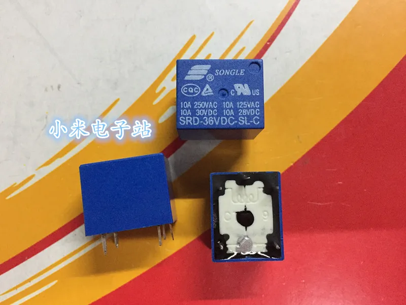 SRD-36VDC-SL-C свободные реле 36V 5-контактный разъем преобразования 10A 250VAC T73 SRD |