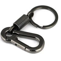 keychain simple strong carabiner shape keychain climbing hook key chain rings stainless steel man gift