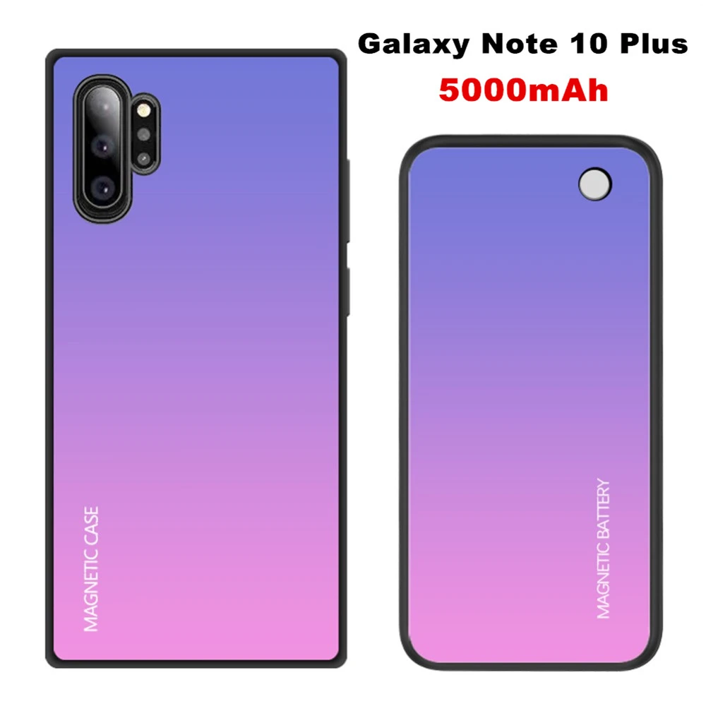 Беспроводной магнитный чехол для зарядного устройства для samsung Galaxy Note 10 Plus, чехол для питания 5000 мА/ч, чехол для внешнего зарядного устройства