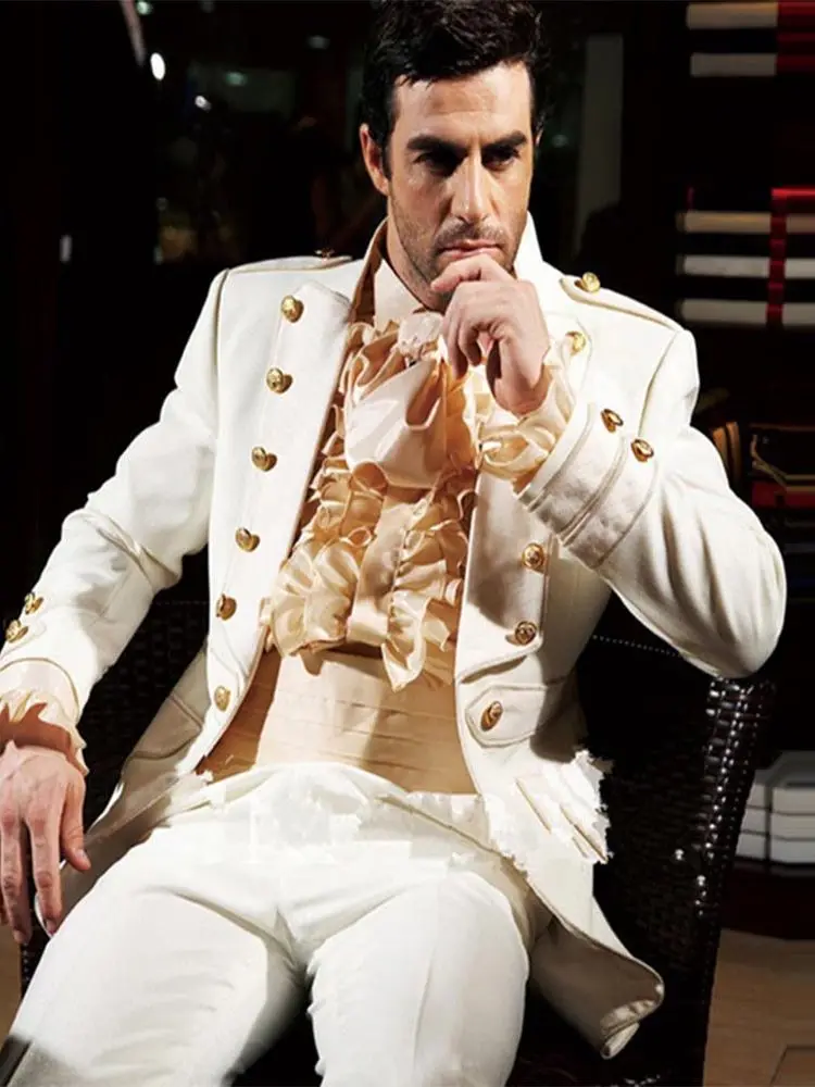 Костюм мужской из блейзера и брюк двубортный смокинг классический свадебный