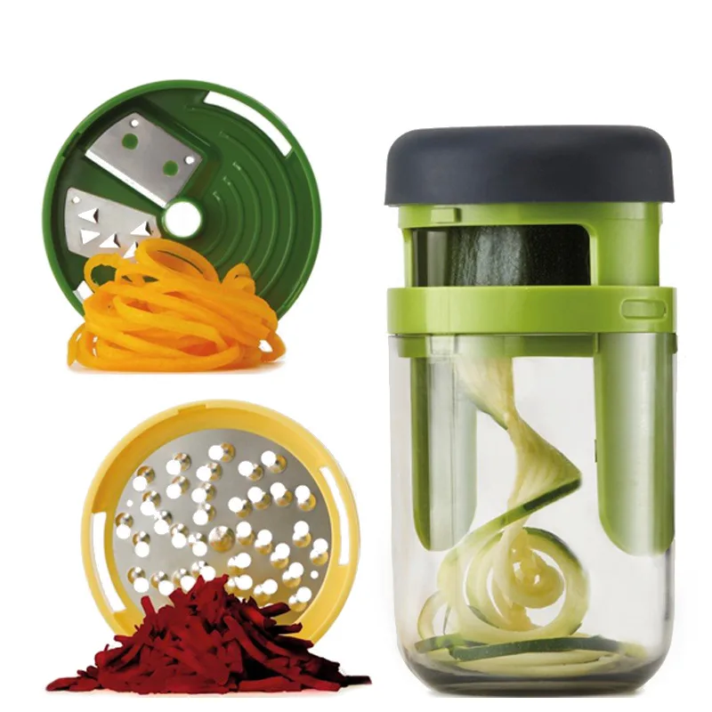 

Portable Handheld Spiralizer Vegetable Fruit Slicer Carrot Cucumber Grater Spiral Salad Tool Zucchini Noodle Spaghetti Maker