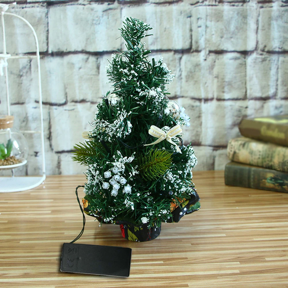 Home Tabletop Artificial Mini Christmas Tree With Durable Lights Xmas Ornaments | Дом и сад