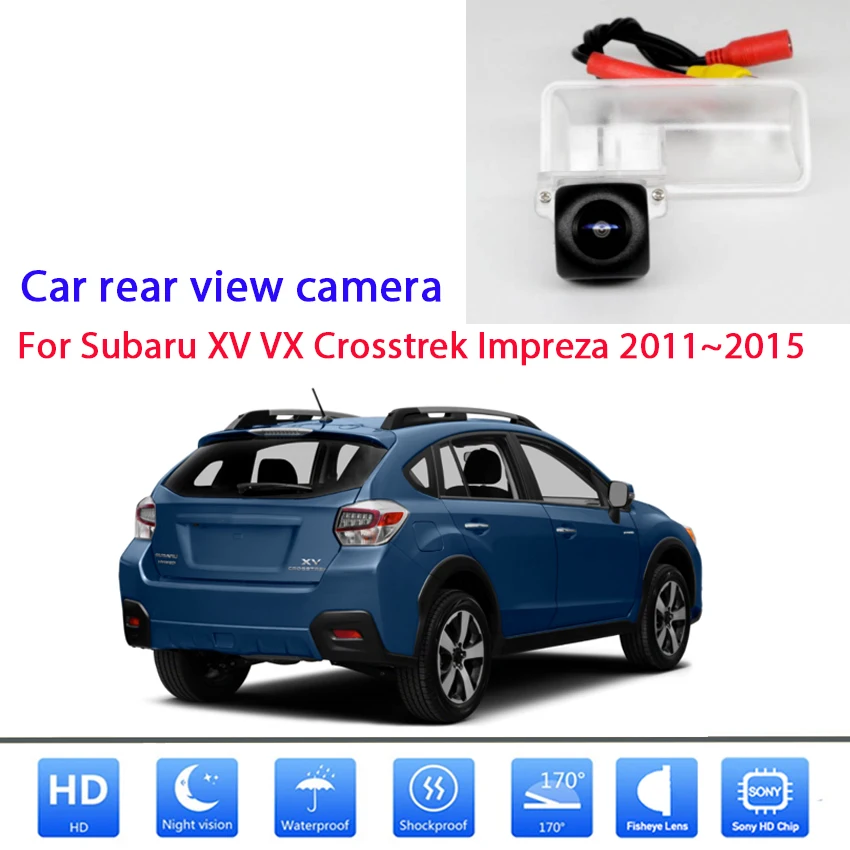 Cámara de visión trasera para coche, videocámara de visión nocturna, impermeable, RCA, de alta calidad, para Subaru XV VX Crosstrek Impreza 2011, 2012, 2013, 2014, 2015