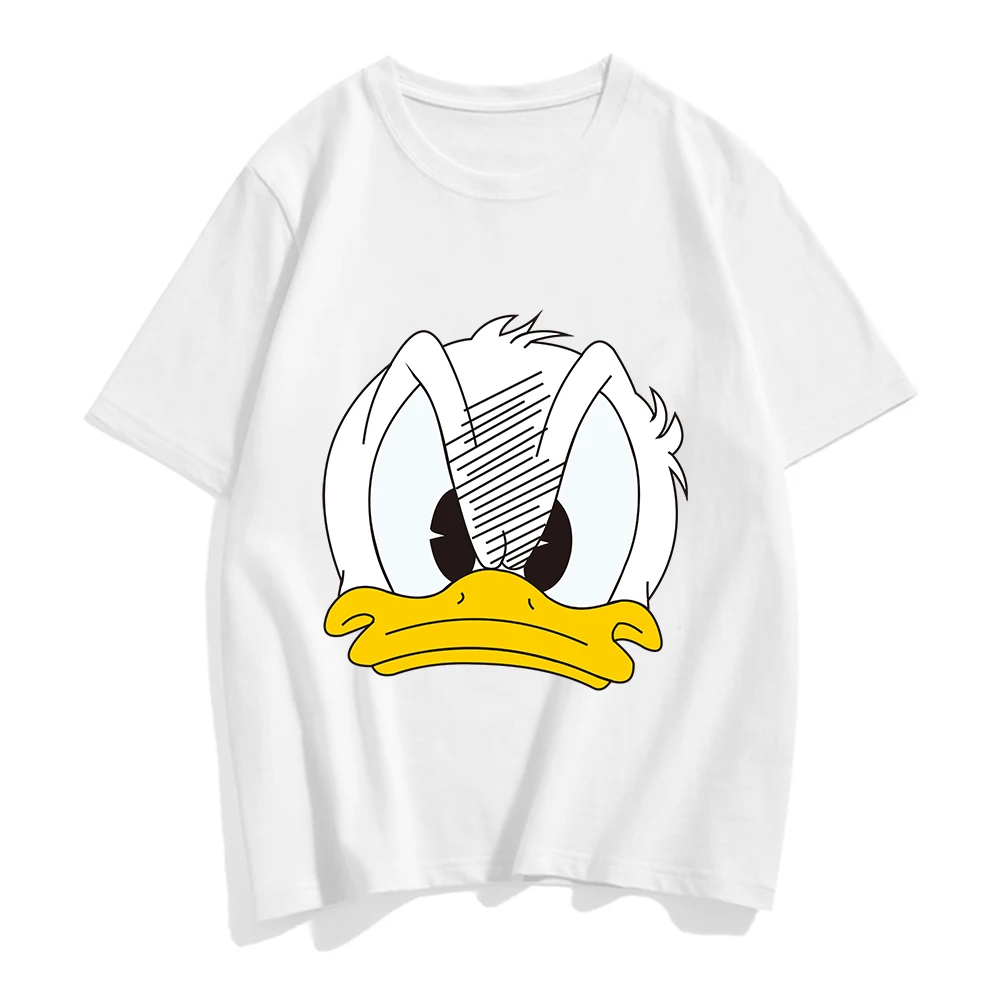 

Big Head Donald Duck T Shirt Disney Women Clothing Tops Summer Funny White Tees Female Casual Clothes Fashion Girls Tshirt 2021