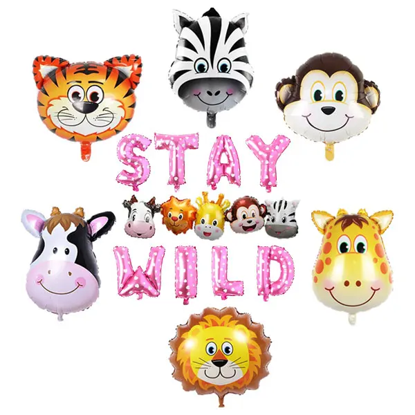 Фото Надувной баннер из фольги «Stay Wild», новинка, детский подарок, украшение для детской комнаты, товары для дня рождения, аксессуары для вечерние НКИ №4