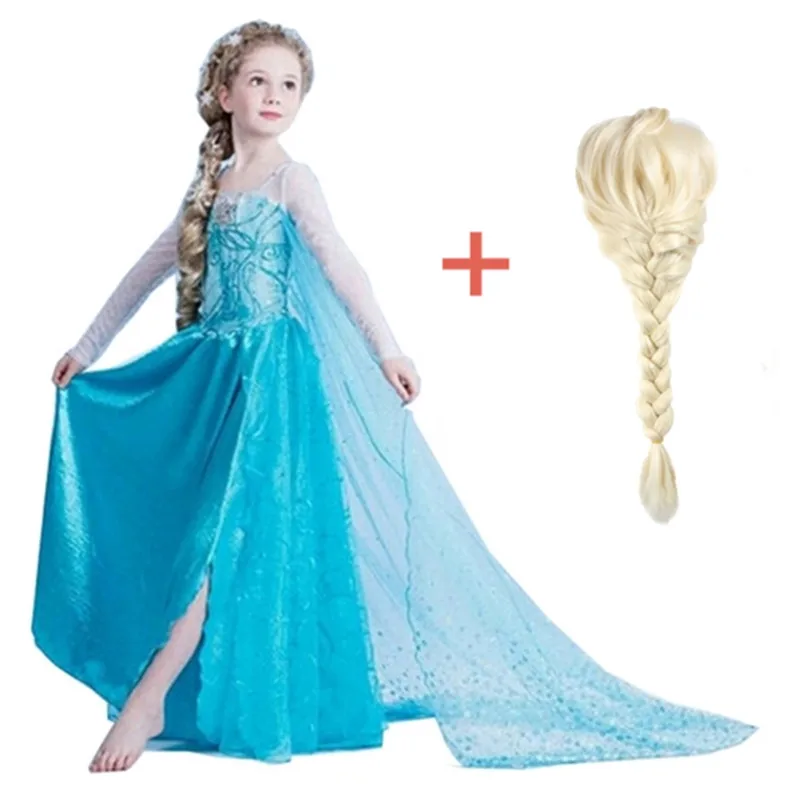 Платье Снежной Королевы Эльзы костюм Анны платье для девочек праздвечерние чная