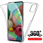 Защитный чехол для samsung galaxy a01, a11, a21, a31, a41, a51, a71, силиконовый, двойной, 360 